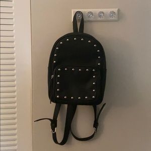 Black pleather back pack